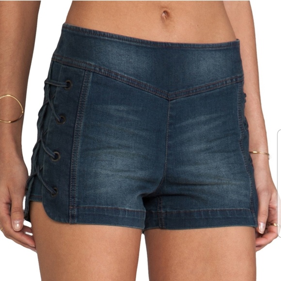 X-TRA PICS Free People High Rise Denim Lace Up - Picture 2 of 8